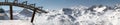 Ski resort Tignes panorama Royalty Free Stock Photo