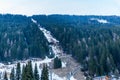 Ski resort town Bad Gastein in winter snowy mountains, Austria, Land Salzburg Royalty Free Stock Photo