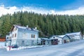 Ski resort town Bad Gastein in winter snowy mountains, Austria, Land Salzburg Royalty Free Stock Photo