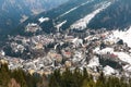 Ski resort town Bad Gastein in winter snowy mountains, Austria, Land Salzburg Royalty Free Stock Photo