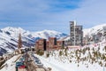 Ski resort Val Thorens. Village of Les Menuires Royalty Free Stock Photo