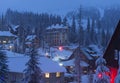 ski resort winter twilight Dragobrat