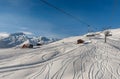 Ski resorts Andermatt and Sedrun in Switzerland