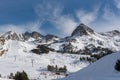 Ski Resot of Grandvalira in winter in the Pyrenees in Andorra