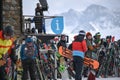 Ski Resot of Grandvalira in winter in the Pyrenees in Andorra