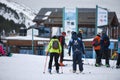 Ski Resot of Grandvalira in winter in the Pyrenees in Andorra