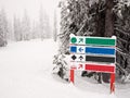 Ski run sign Royalty Free Stock Photo