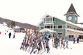 Ski's and snowboards, Mount Snow Ski, Vermont Royalty Free Stock Photo