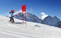 Ski School Slalom Royalty Free Stock Photo