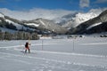 Ski Skating in Hochfilzen, Tirol, Austria Royalty Free Stock Photo