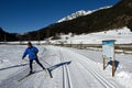 Ski Skating in Kaunertal, Otztaler Alpen, Tirol, Austria