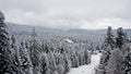 Ski slope. Borovets, Bulgaria Royalty Free Stock Photo