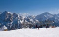 Ski slope in Dolomites, Italy