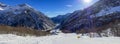 Ski slope in Gressoney Royalty Free Stock Photo