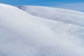 Ski slope in Khibiny mountains general plan, winter background