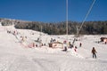 Ski slope on Kubinska Hola ski restort during winter