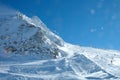 Ski slope and lift on Hintertux glacier Royalty Free Stock Photo