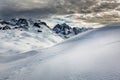 Ski Slope near Madonna di Campiglio Ski Resort, Italian Alps Royalty Free Stock Photo