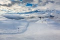 Ski Slope near Madonna di Campiglio Ski Resort, Italian Alps Royalty Free Stock Photo