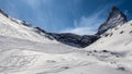 Ski slope near Matterhorn mountain