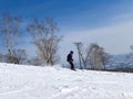 The ski slope of Niseko Mt. Resort Grand Hirafu at Niseko, Hokkaido Royalty Free Stock Photo