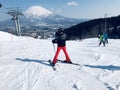 The ski slope of Niseko Mt. Resort Grand Hirafu at Niseko, Hokkaido