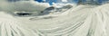 Ski Slope Panorama Royalty Free Stock Photo