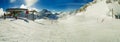 Ski Slope Panorama Royalty Free Stock Photo