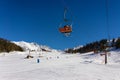 Ski slope in Pila, Aosta, Italy