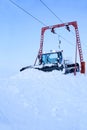 Ski slope preparation machine Royalty Free Stock Photo