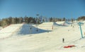 Ski slope in a ski resort