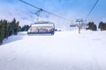 Ski slope in Saalbach, Austria