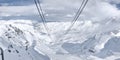 Ski Slope Val Thorens. Three Valleys. France Royalty Free Stock Photo