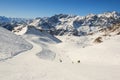 Ski slope in Valtournenche Royalty Free Stock Photo