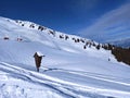 Ski slopes in Alps in Austria