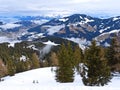 Ski slopes in Alps in Austria Royalty Free Stock Photo