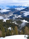 Ski slopes in Alps in Austria Royalty Free Stock Photo