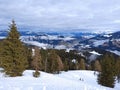 Ski slopes in Alps in Austria Royalty Free Stock Photo