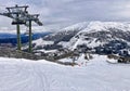 Ski slopes in Austria, Katschberg resort at winter Royalty Free Stock Photo