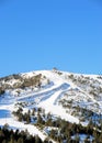 The ski slopes of La Serra, Vallnord, the sector of skiing Pal, the Principality of Andorra, Europe. Royalty Free Stock Photo