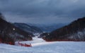 Ski Slopes for night skiing South Korea Royalty Free Stock Photo