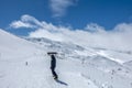 Ski slopes of Pradollano in Sierra Nevada mountains in Spain Royalty Free Stock Photo