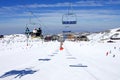 Ski slopes of Pradollano ski resort in Spain Royalty Free Stock Photo