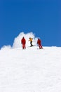 Ski slopes of Pradollano ski resort in Spain Royalty Free Stock Photo
