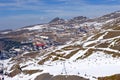 Ski slopes of Pradollano ski resort in Spain Royalty Free Stock Photo