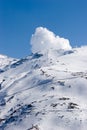 Ski slopes of Pradollano ski resort in Spain Royalty Free Stock Photo