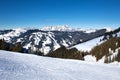 Ski slopes on Schmitten, next to Zell Am See resort Royalty Free Stock Photo