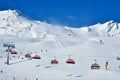 Ski slopes Solden Royalty Free Stock Photo