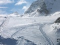 Ski slopes at Zermatt Royalty Free Stock Photo