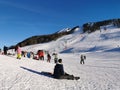 Ski and snowboard ski resort Montgenevre, France. Holiday destination white week